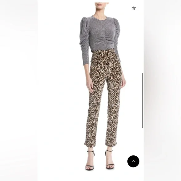 Rebecca Taylor High Rise Velour Pants- New!
